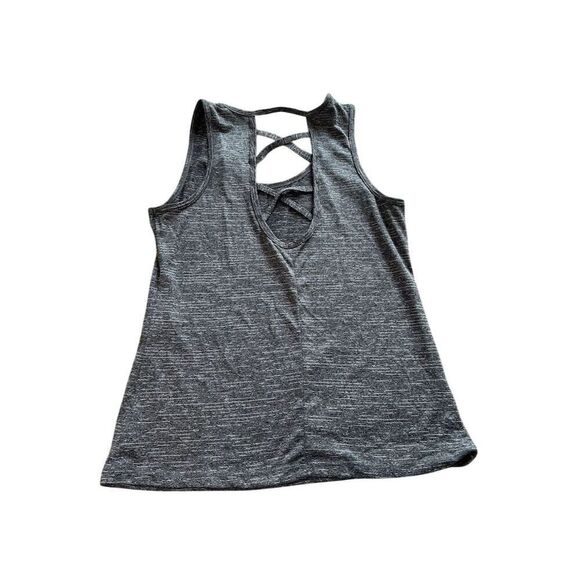 Marika Women's Criss Cross Back Tank Top Gray Size S Casual Summer - Picture 2 of 7
